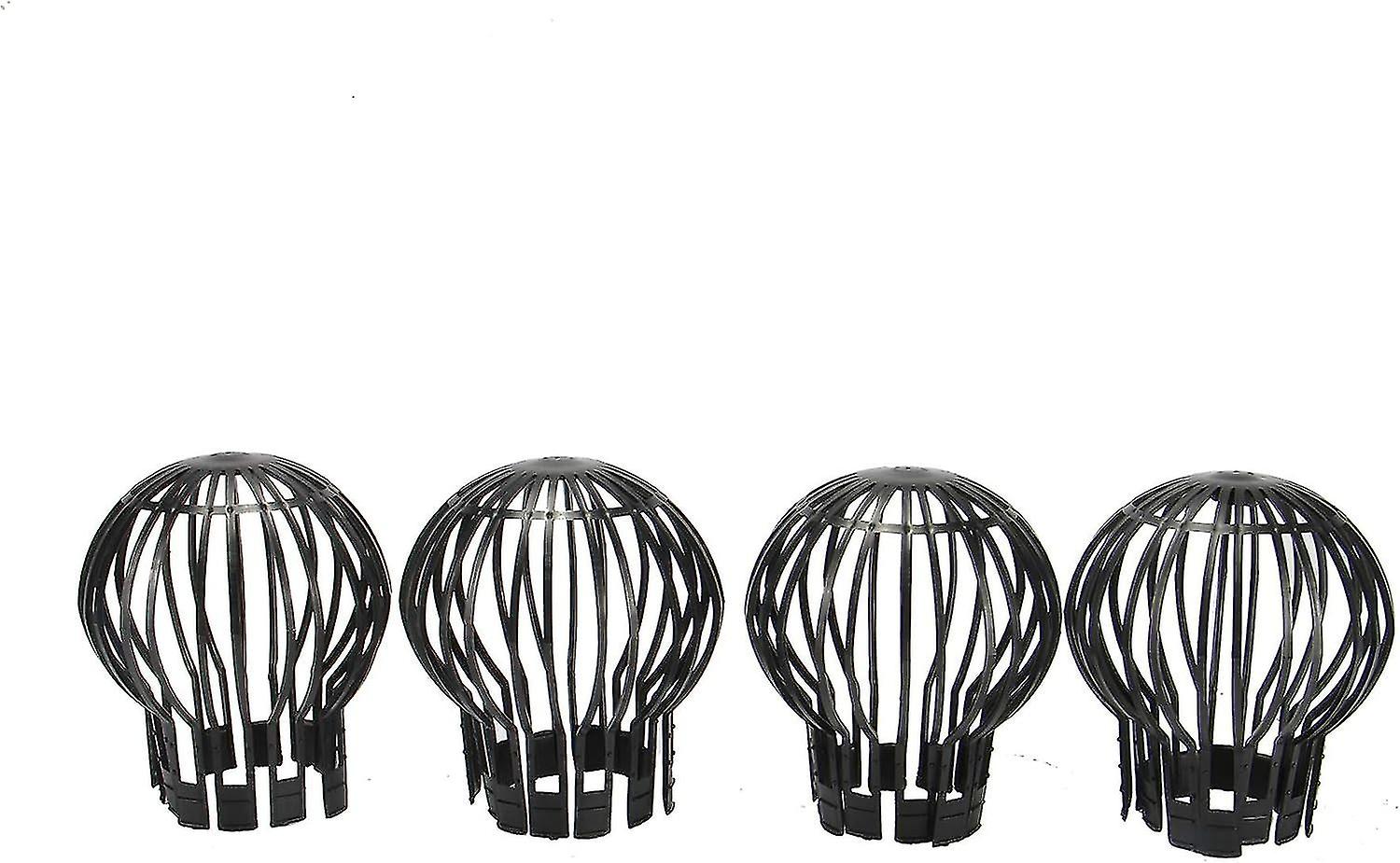 Plastic Gutter Guards - Set Of 4 | Downpipe Leaf Guard | Drain Pipe Cover | Gutter Mesh | Drain Filter | Downspout Protector | Pipe Trap