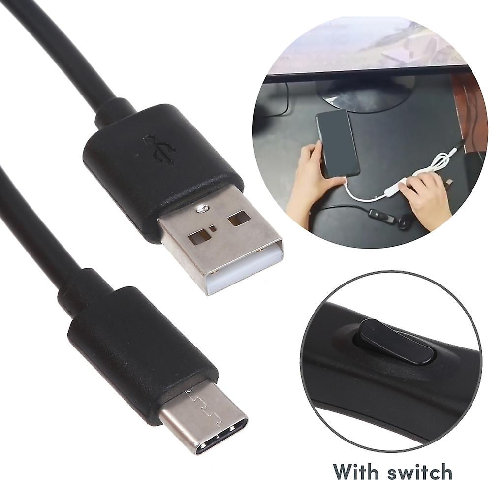 BIGULA Cavo USB WithSwitch Type-C USB2.0 Cavo adattatore 5V3A Tipo C a