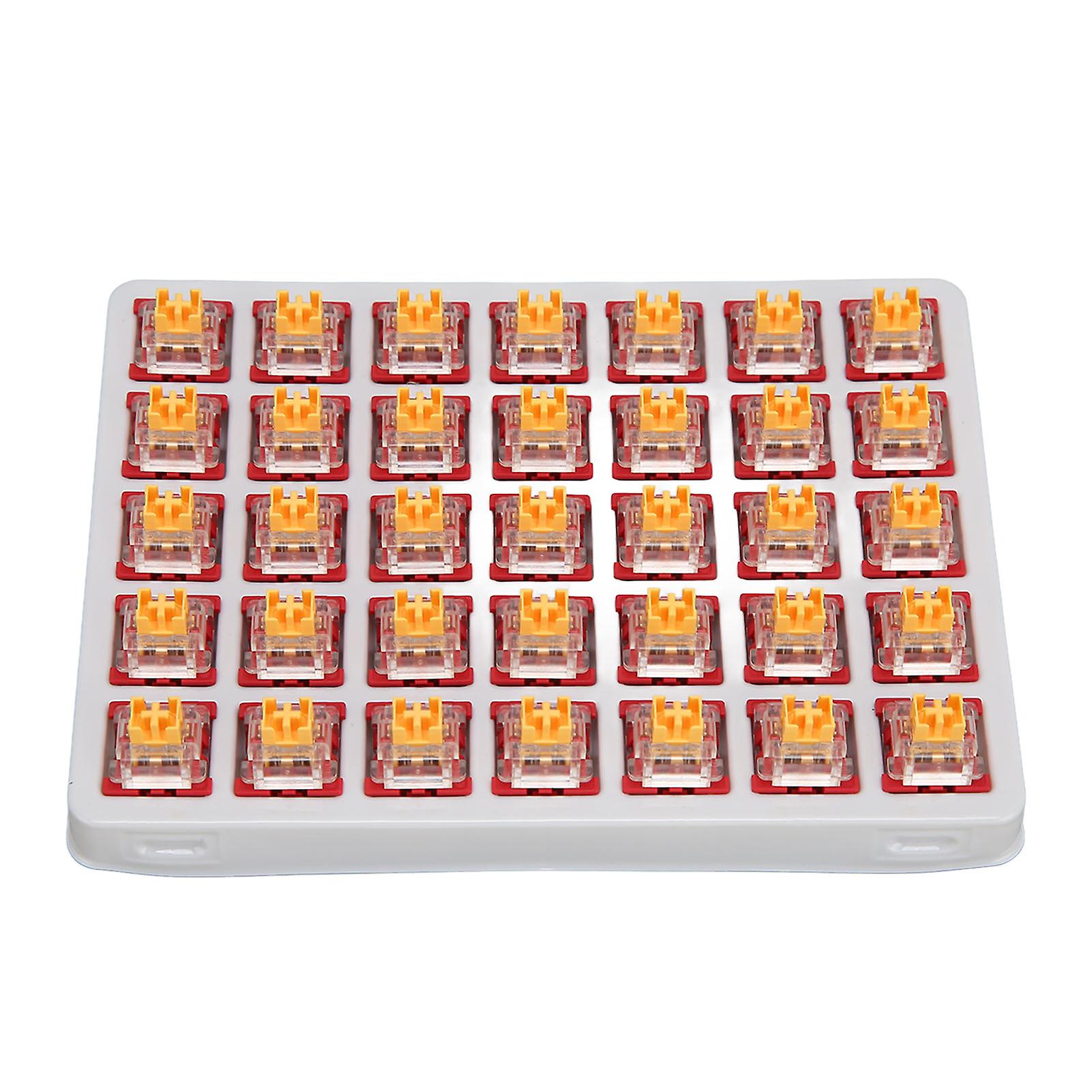 35 Pcs Mechanical Keyboard Switch Linear Dustproof Mute DIY Switch with LED Slot