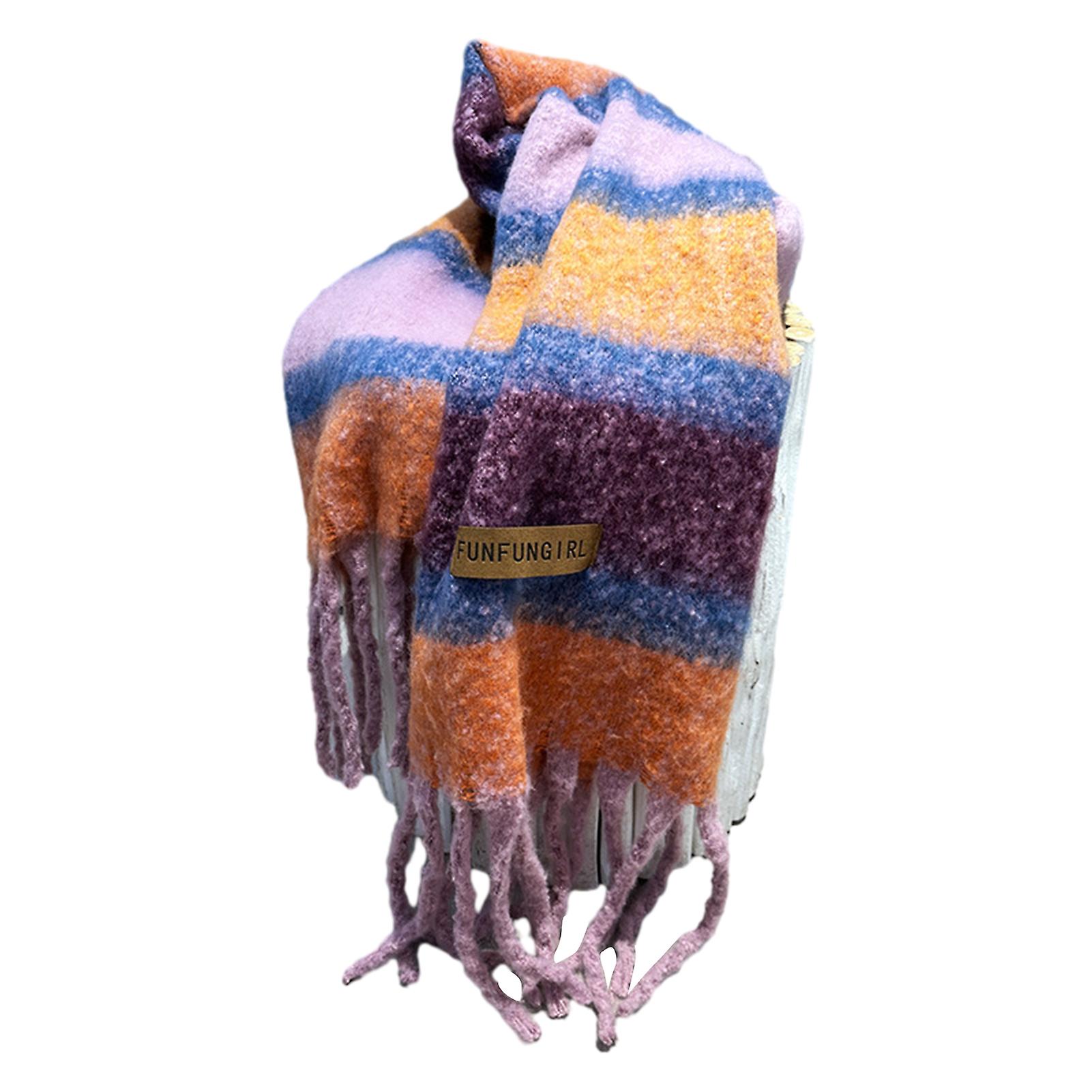 Fashion Clash-Color Scarf High Quality Comfortable Shawl for Walking