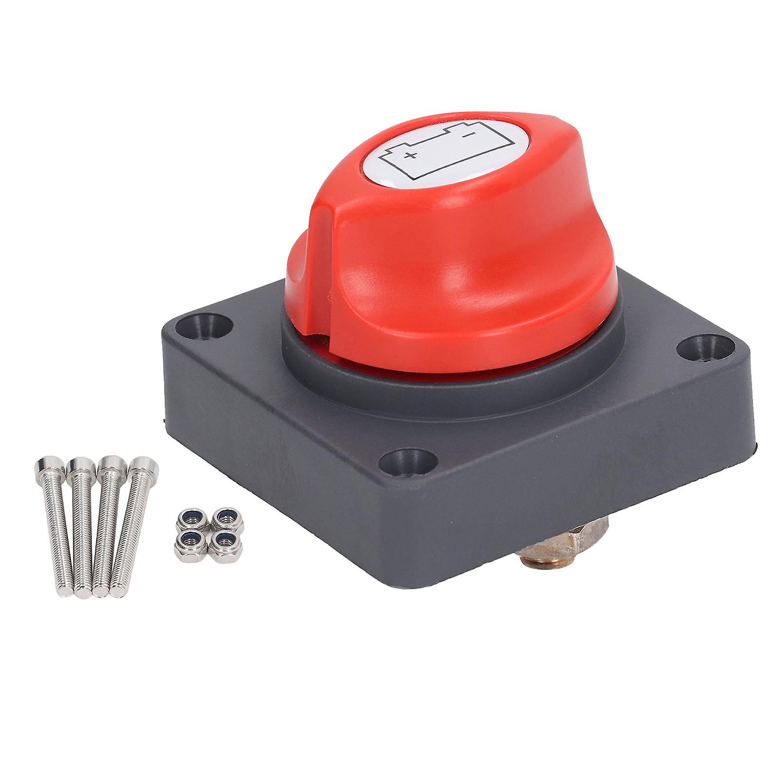 Rankomu Battery Isolator Switch Battery Disconnect Switch, Power Cut Off Isolator for 12V, 24V, 48V Applications, Suitable for Car and Boat, Easy