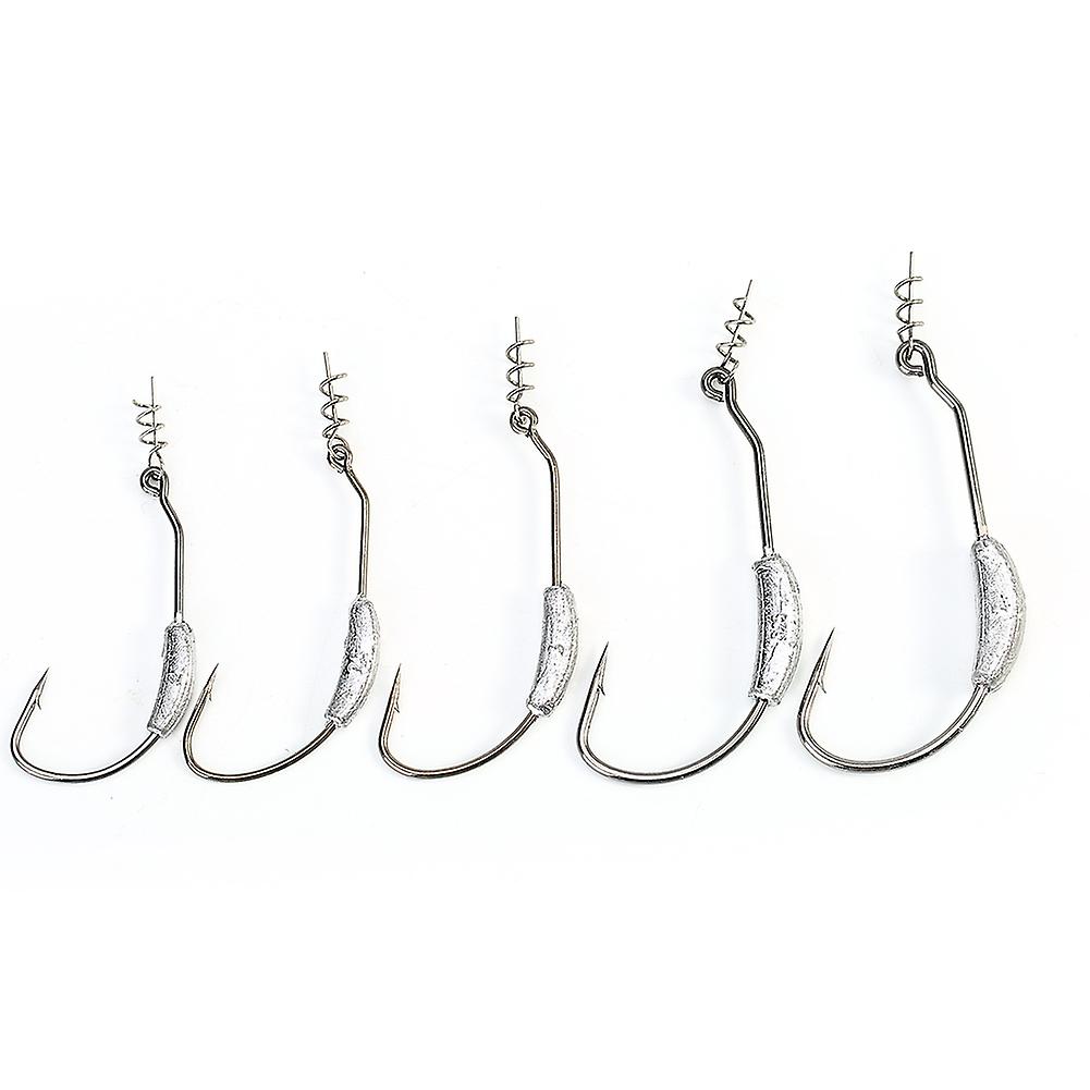 26pcs Silver Barbed Fishing Hooks with Weight, 2-7g, Sharp