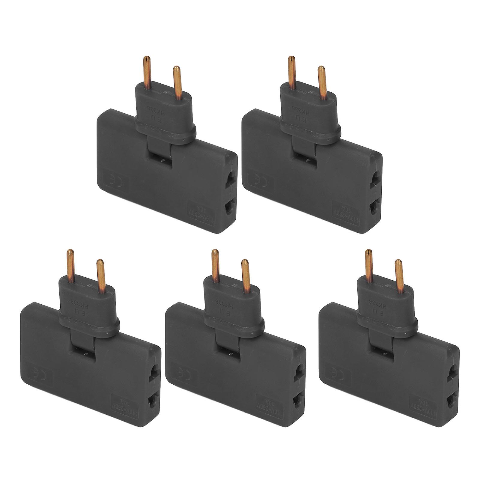 5Pcs  Socket Converter Cordless 180 Degree Extension 1 to 3  Adapter