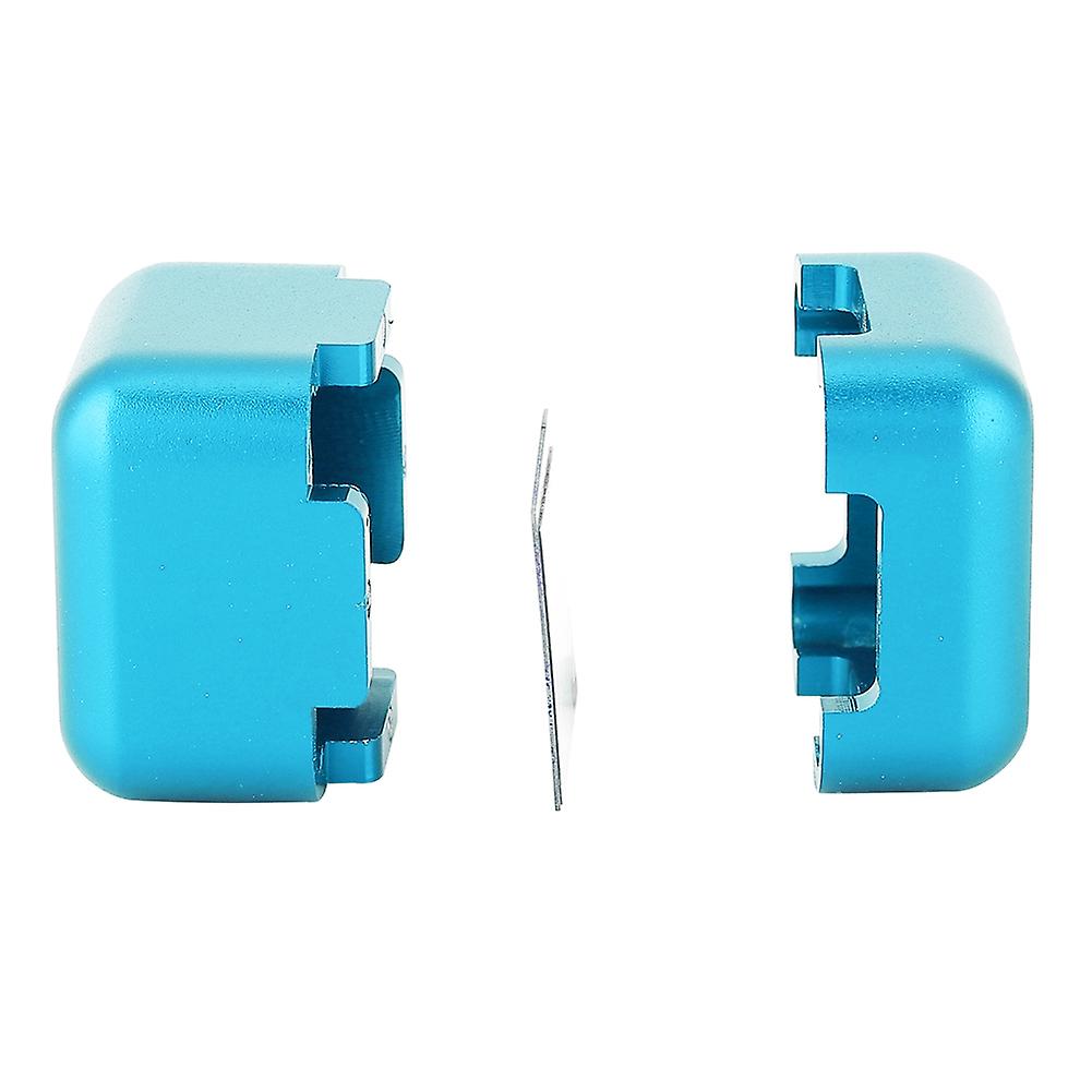 Aluminum Portable Mini Magnetic Billiard Cue Chalk Holder Billiard Pool Chalks Carrier (Blue)