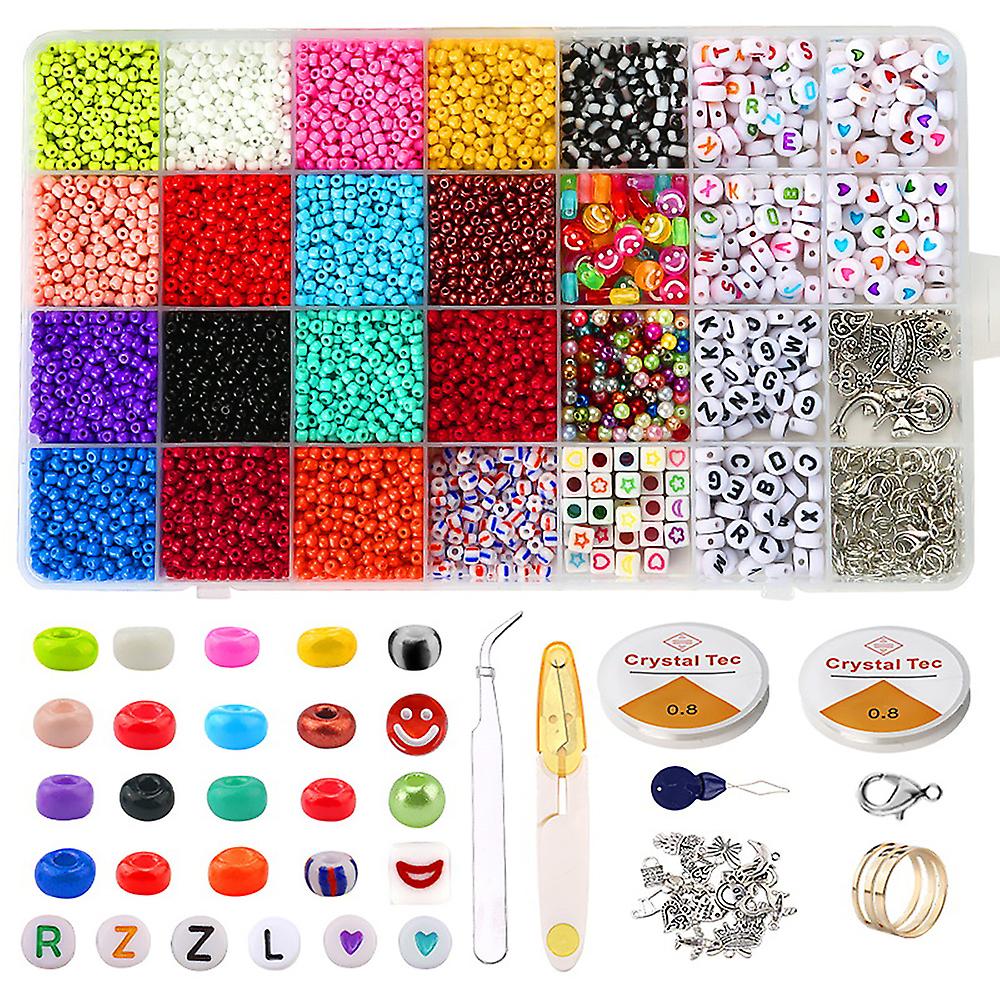 Clay Beads Bracelet Making Kit/flat Round 3-4mm Clay Beads