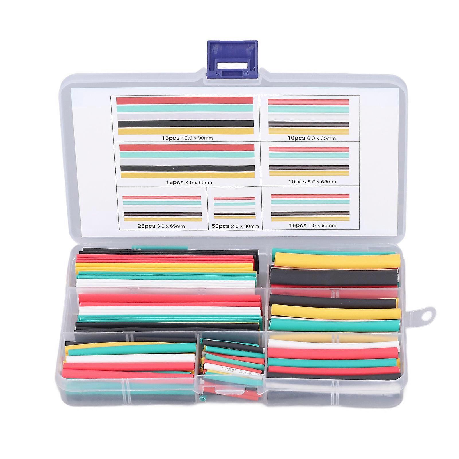 Ouitble 140Pcs Wire Wrap Assortment Kit Heat Shrink Tubing DIY Electrical Cable Insulation Sleeve
