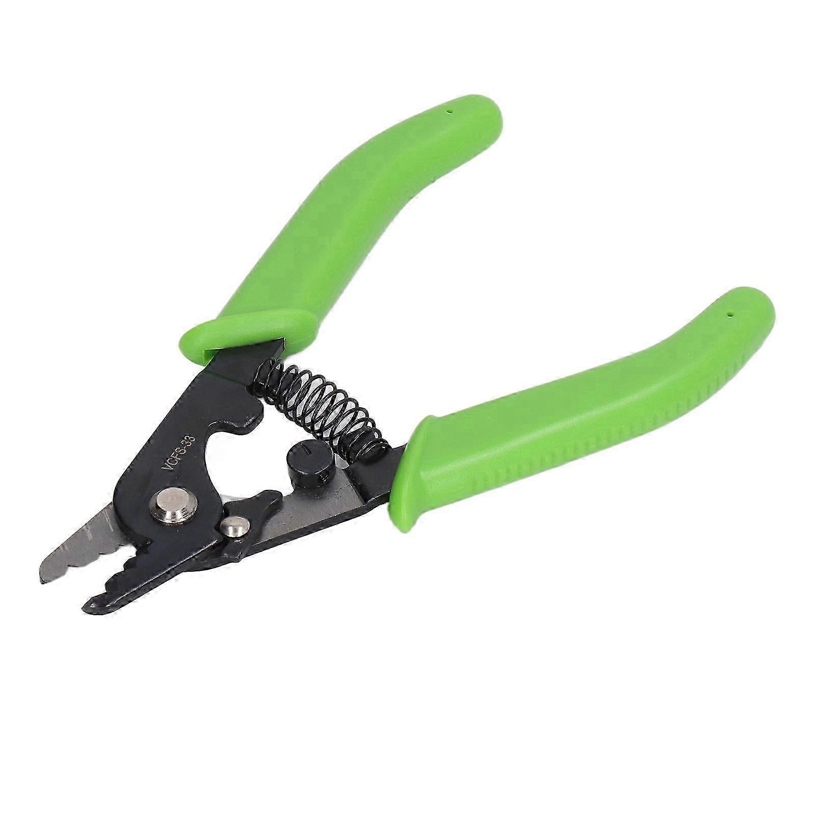 Green 3 Diameter Hole Optical Fiber Wire Stripper Simple Operation Optical Fiber Stripping Plier Cutter