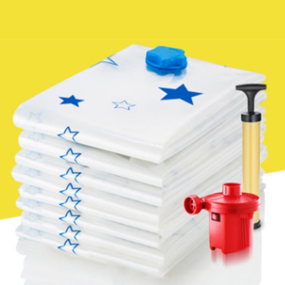 8Pcs Vacuum Compressed Storage Bags Space Saving Clothes Bedding Pack