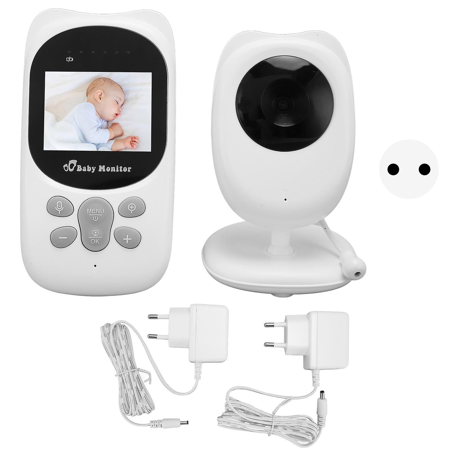 Video Baby Monitor with 2.4" Display, 2-Way Talk, Color Night Vision, Lullabies, EU Plug