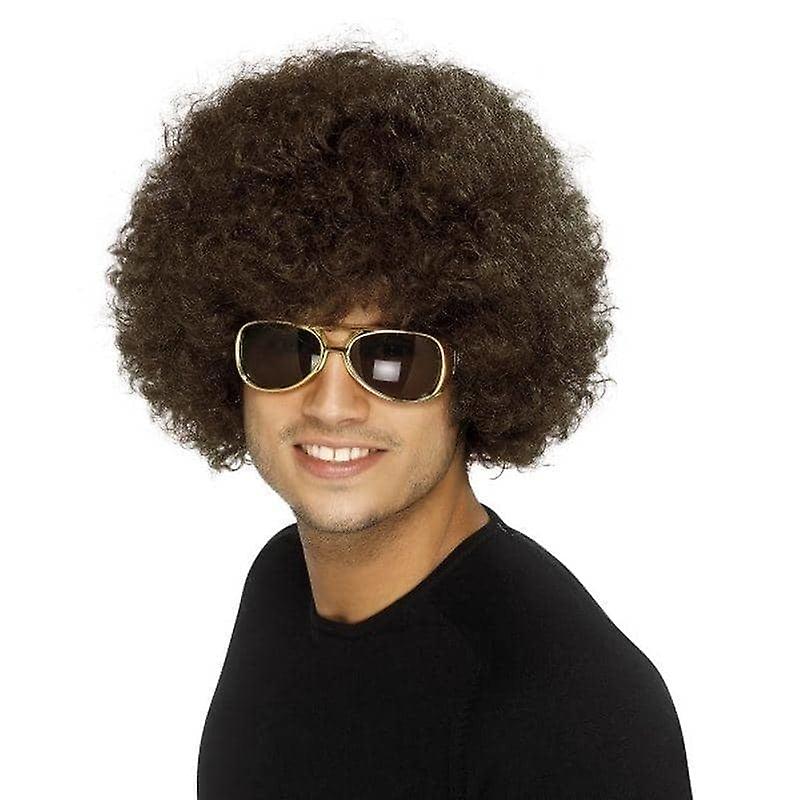 70S Funky Afro Wig Adult Brown 42016