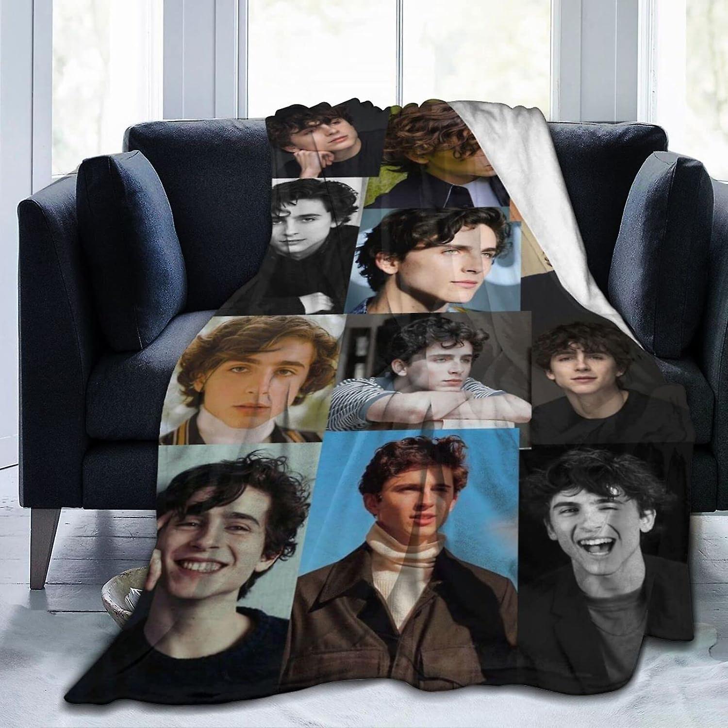 IF1506 Timothee Chalamet Fleece Throw , Ultra Soft Cozy Luxury Fuzzy  for Couch Bed Sofa, Lightweight Warm Plush s Bedding for All Season