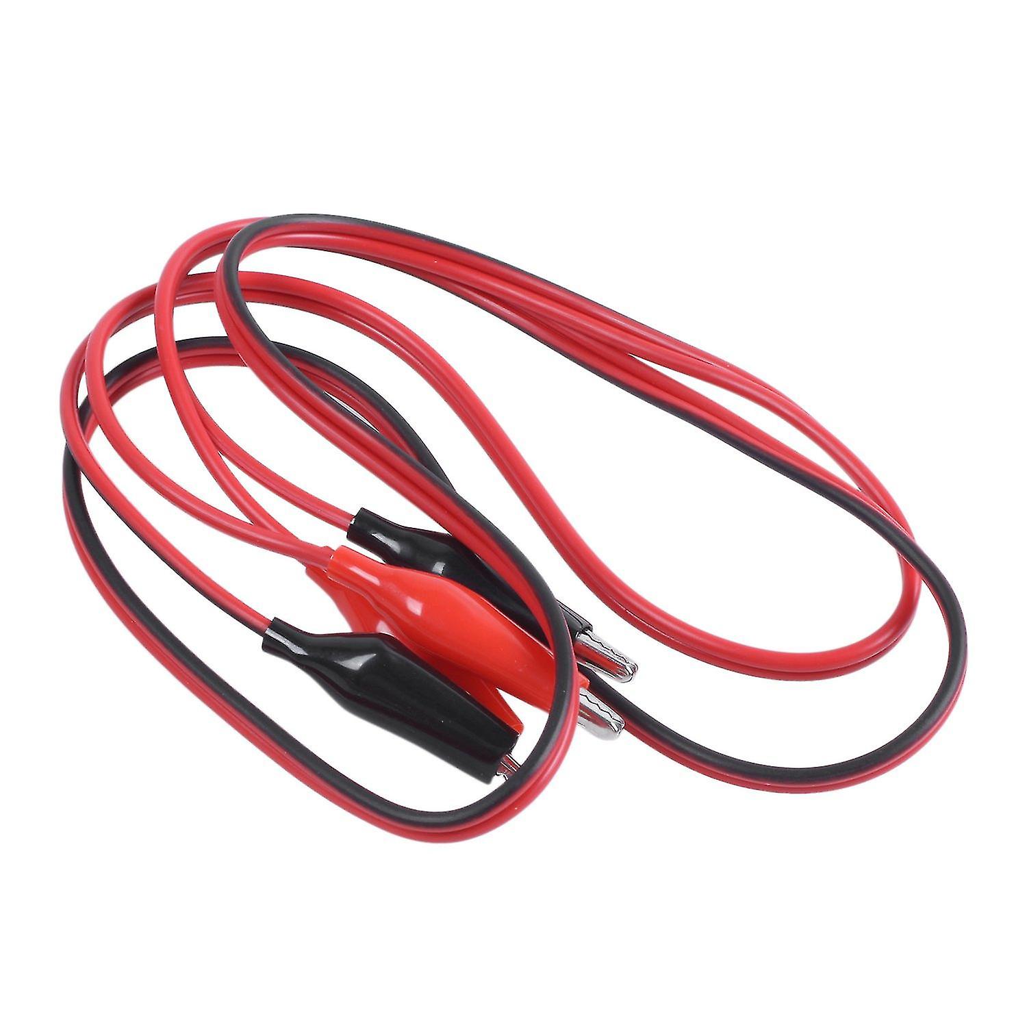 2 X 92 Cm Dual Double Ended Probe Cayman Alligator Clip Cable