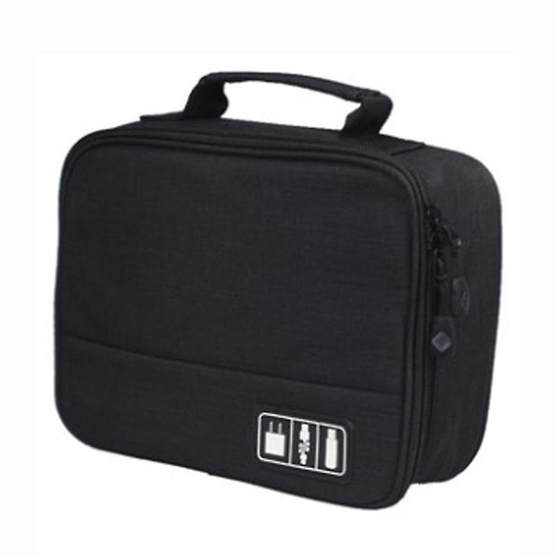 Travel Organizer Case for V4C V6C Referee Intercom Headphone Storage Zipper Bag Accessories USB Data Cable~10218