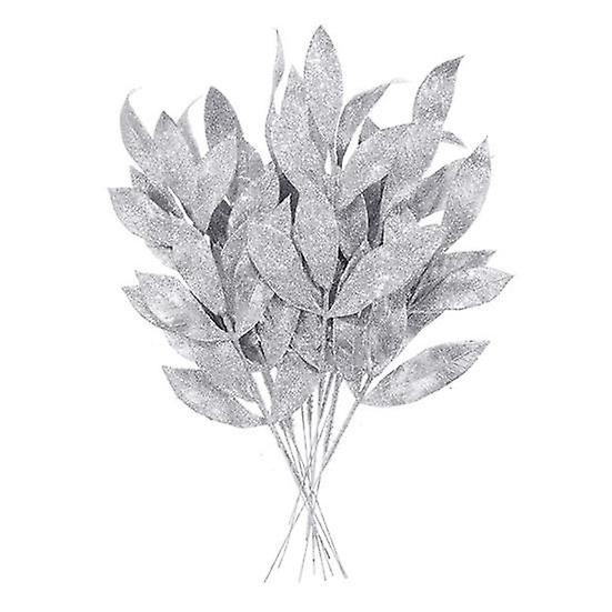 20Pcs Artificial Leaves Flowers Sparkling No Water Required Realistic Looking Easy Maintenance Simulation Leaves