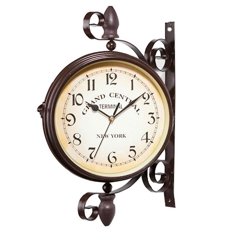 Classic Creative Cafe Decoration Bar Double-sided Wall Clock Double-sided Wall Clock
