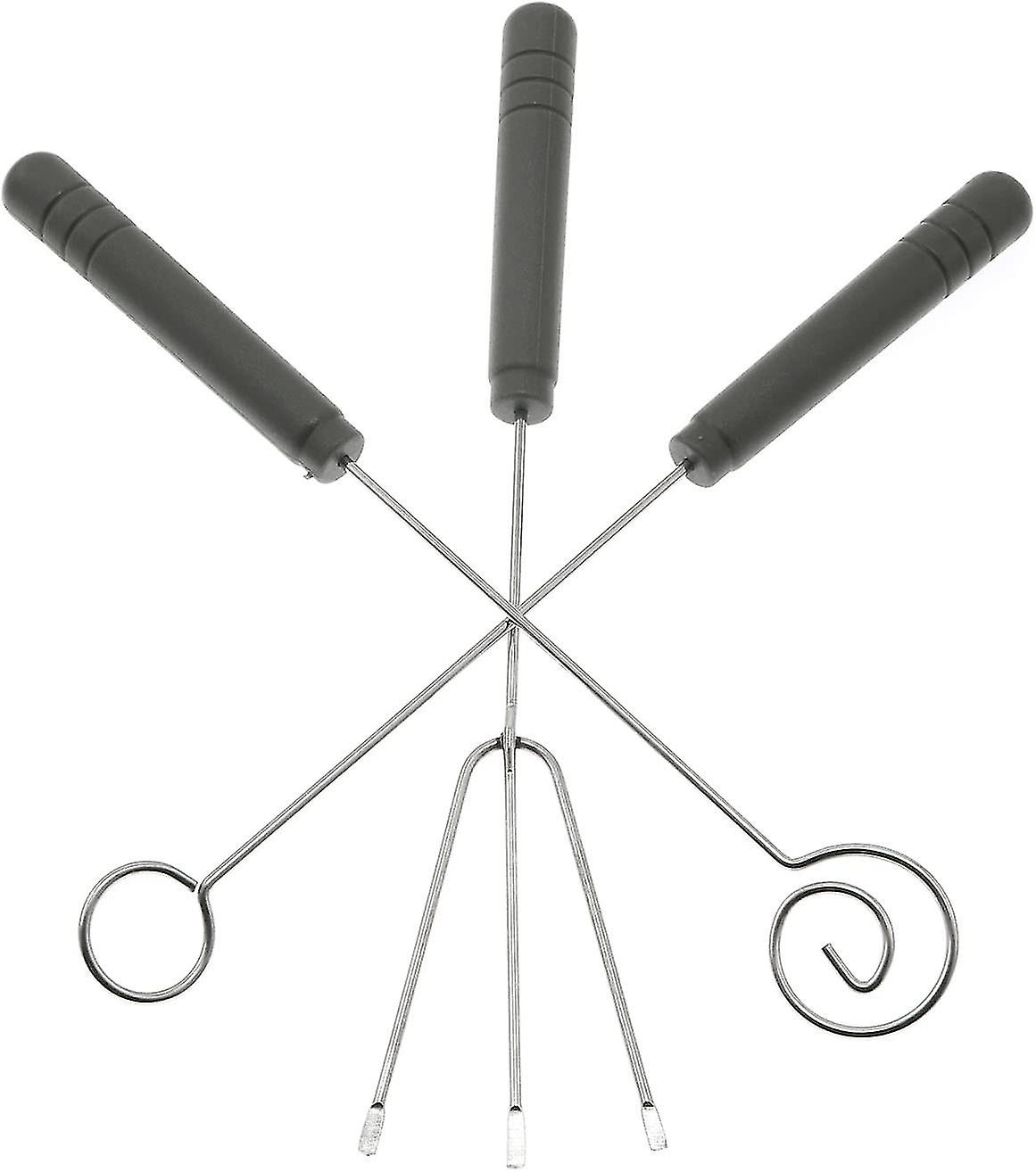 3pcs Candy Dipping Tools Chocolate Dipping Fork Spoons Set, Culinary Decorating Spoons Lh-1