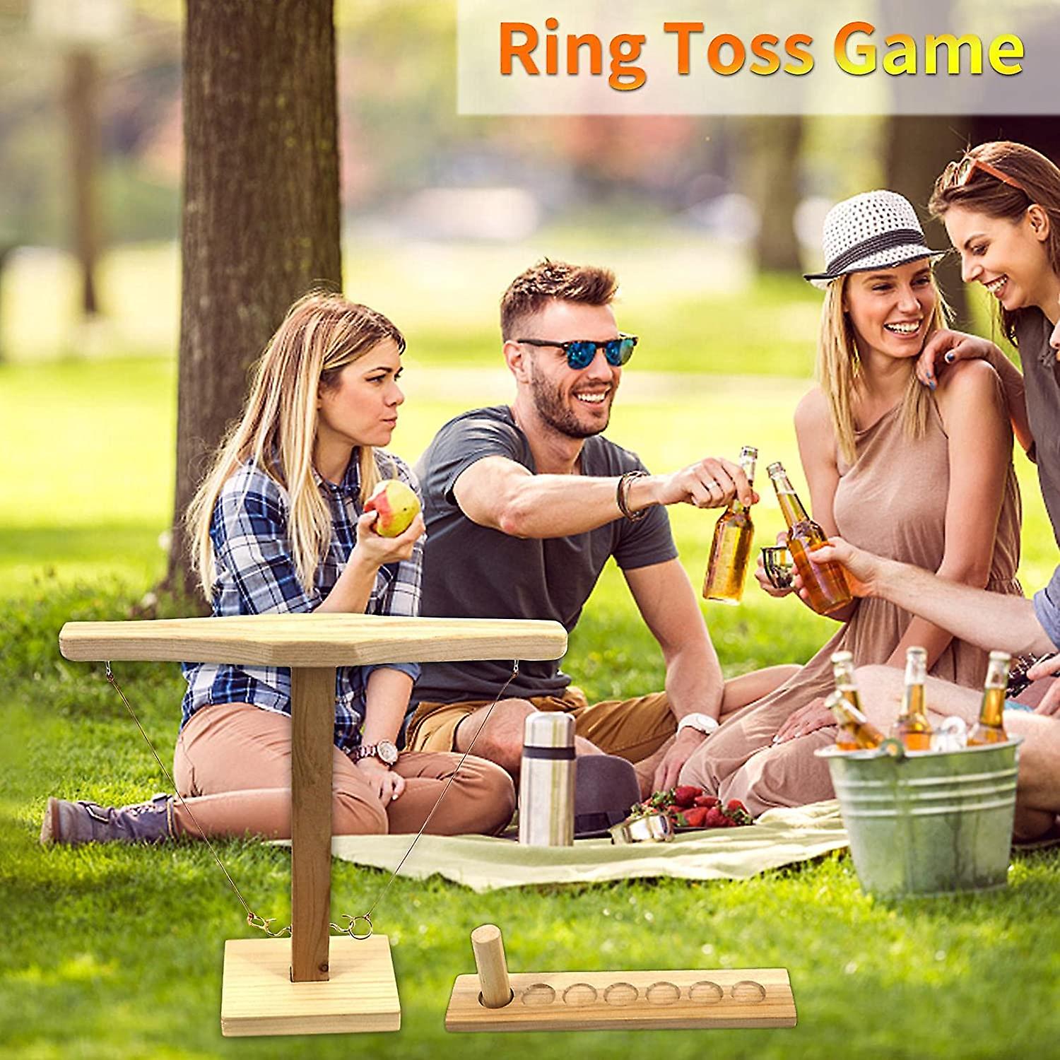 Meiruier Anneau Toss Hook Et Anneau D'intérieur, Jeu De Crochet Et Anneau Toss, Jeu De Lancer D'anneaux En Bois, Hook Toss Battle Game, Plateau De Table En Bois, Jeu De Lancer D'anneaux