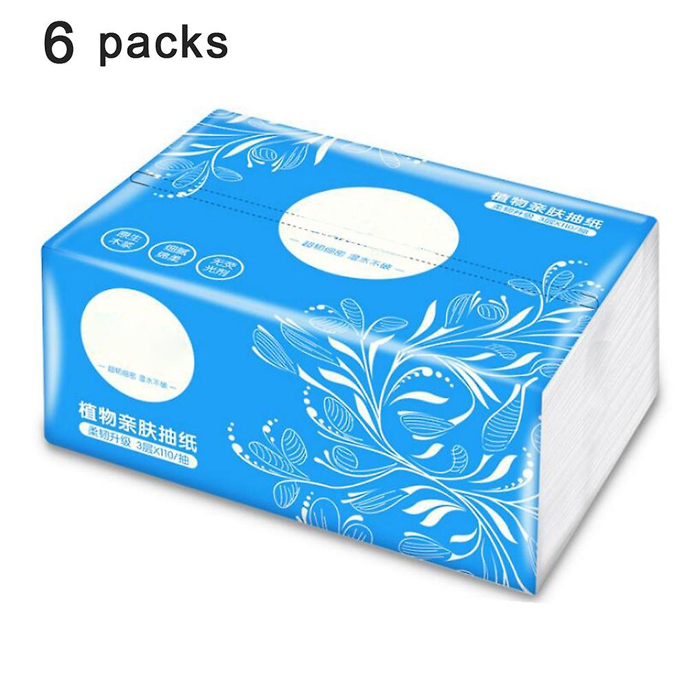 3Layers Native Houtpulp Wegwerp Gezicht Reiniging Zacht Document Toilet Bad Tissue6 Packs