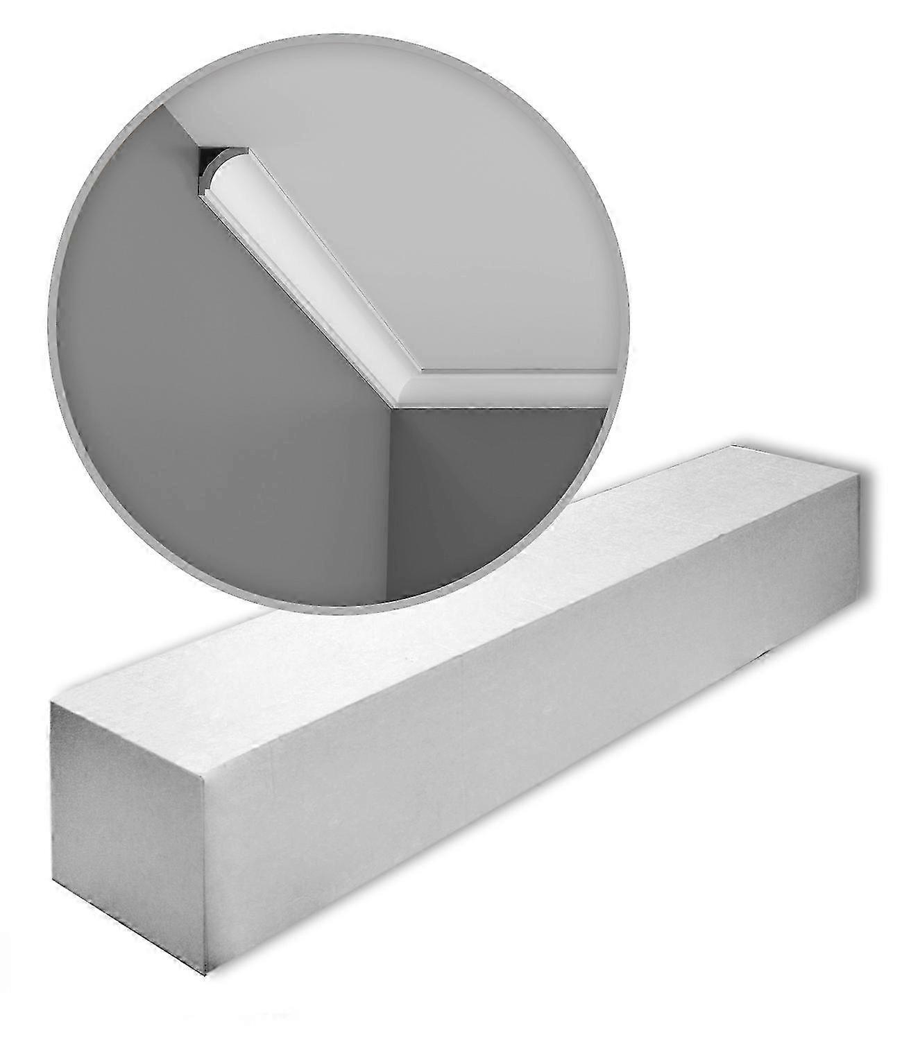ORAC NV 40 x Corniches CX115-box 80 Mètre AXXENT Duropolymer® 200 cm blanc prétraité léger, indéformable, résistant aux chocs