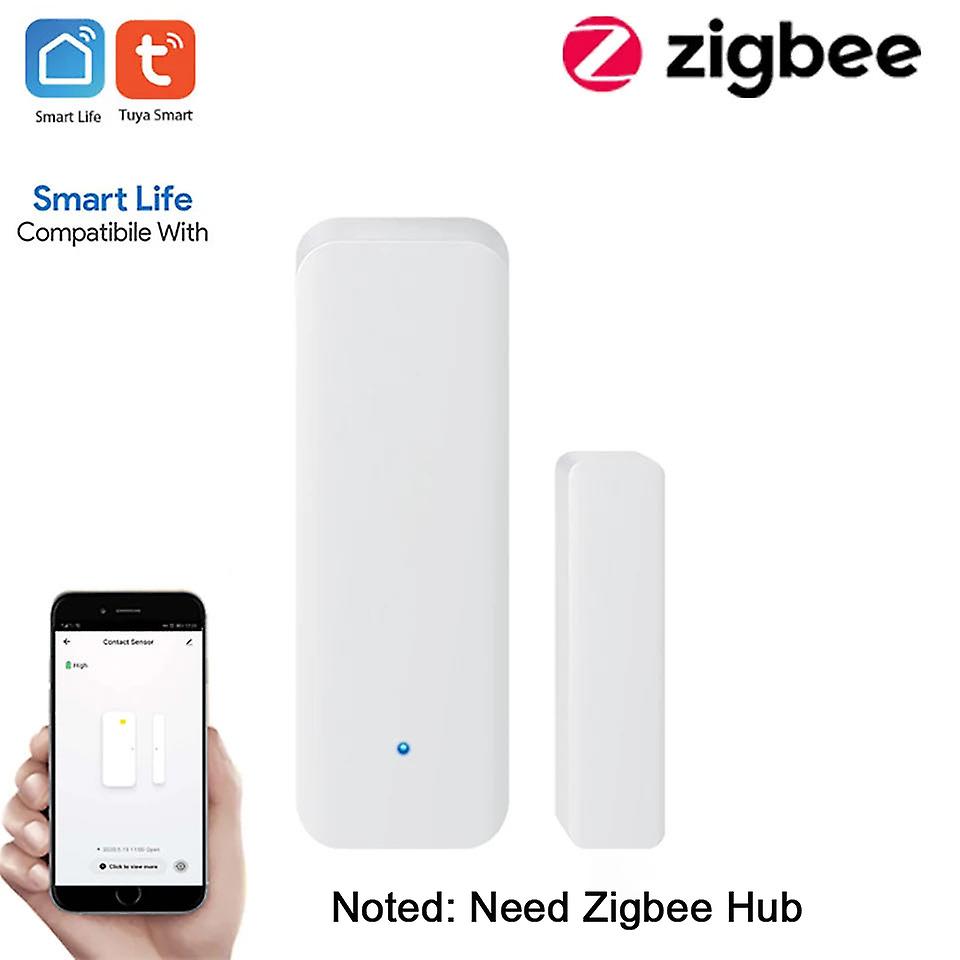 Tuya Zigbee Door Sensor Smart Home Security Window Detector Wireless Automatic Sliding Door Magnetic Contact Sensor