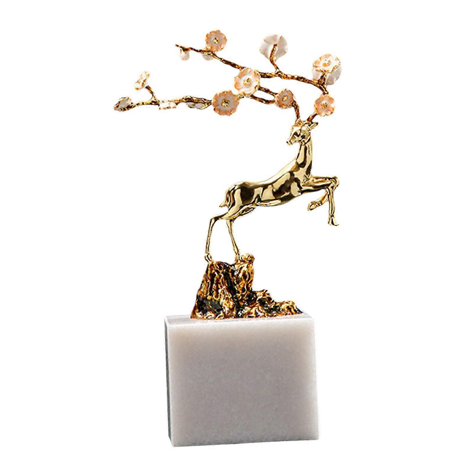 Rzeźba jelenia Ornament ze stopu Figurka zwierzęcia do wejścia do biura Wystrój domu