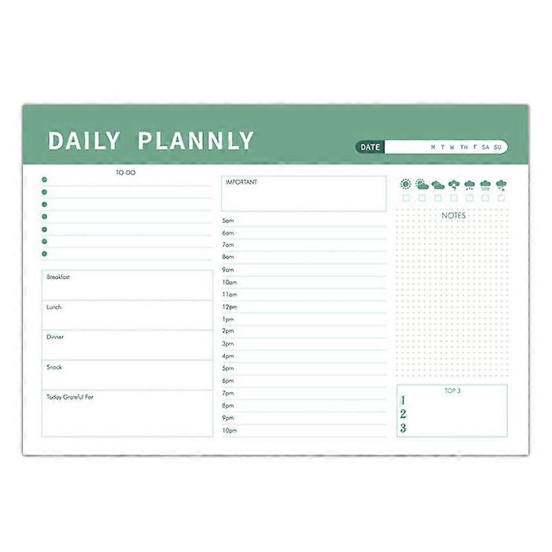 Magnetic Planner Sticky Notebook Horizontal Grass Green