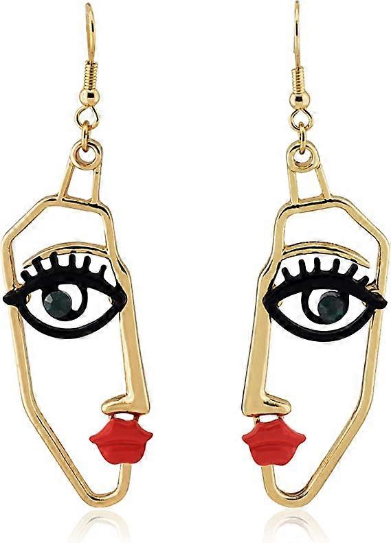 Women's Face Statement Dangle Drop Earrings