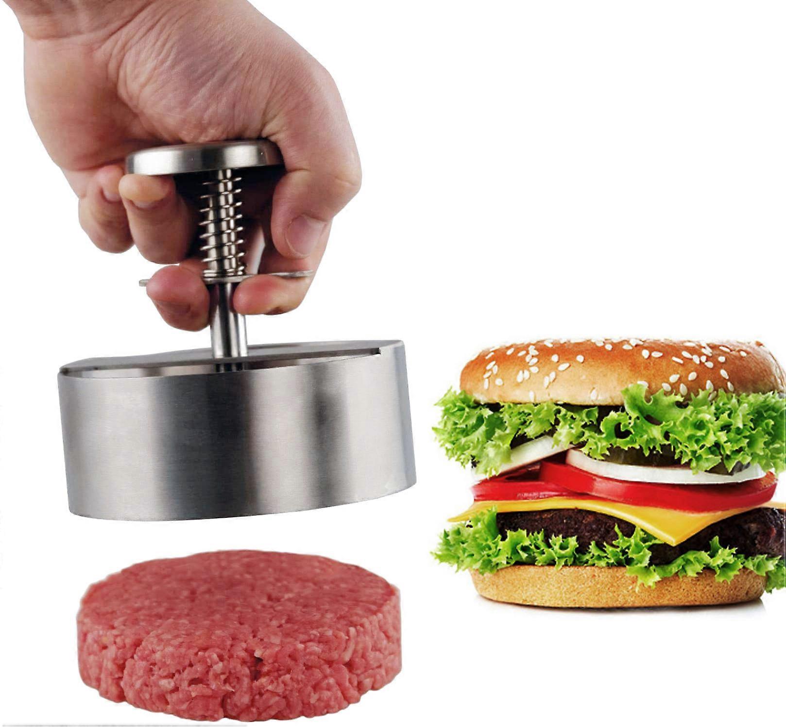 Burger Press, 304 Stainless Steel Burger Press, Adjustable Chopped Steak Burger Press, Easy to Use
