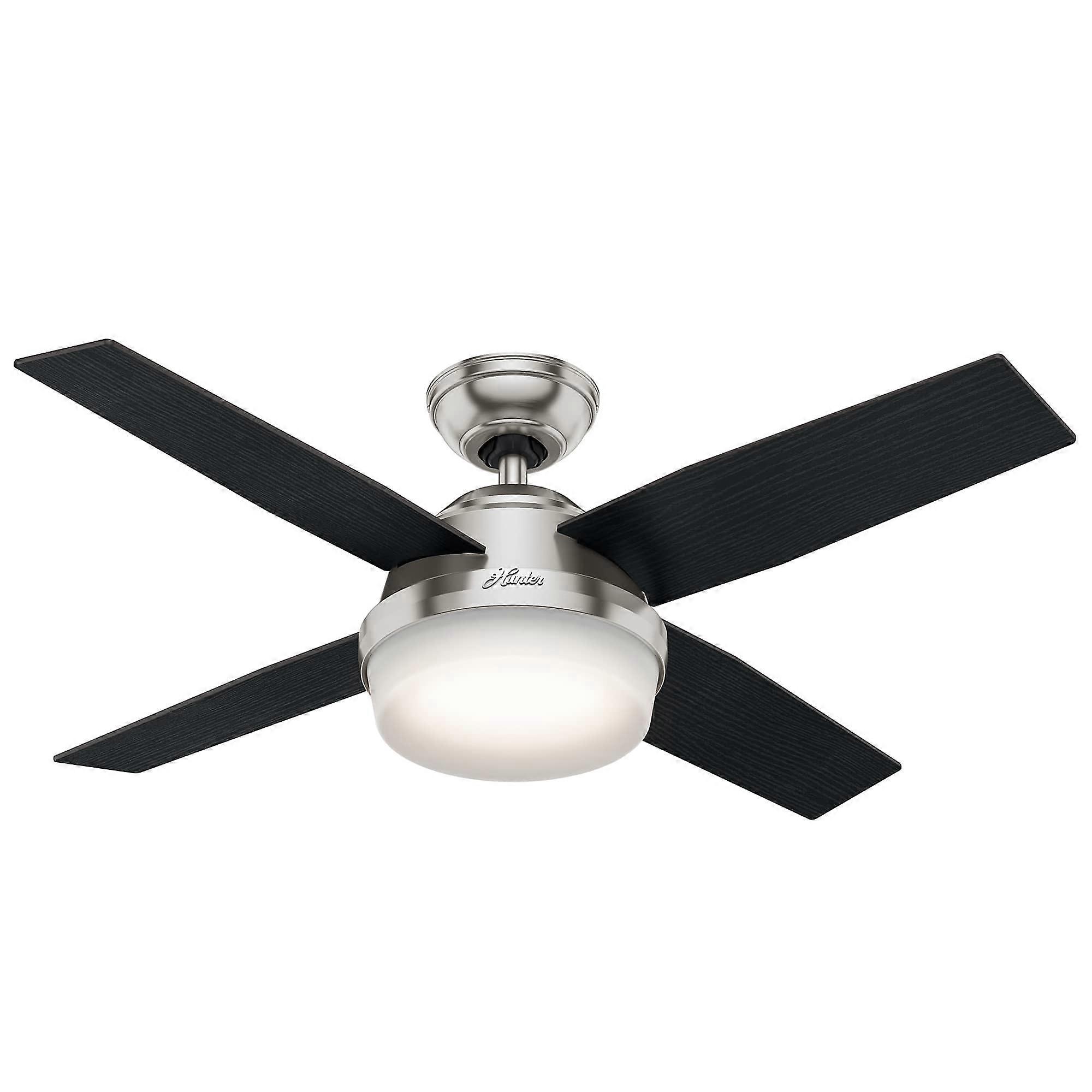 Ceiling Fan Dante Brushed Chrome 112cm / 44" with Light