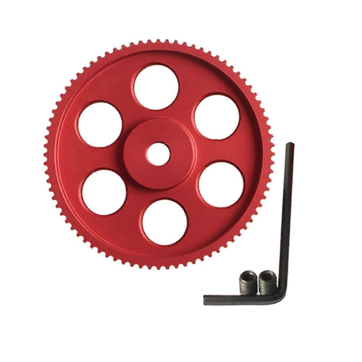 Kit de poulie synchrone 2GT 80 dents, alésage de poulie de distribution 5 mm, courroie synchrone 2MGT pour pièces d'imprimante 3D Voron 2.4, rouge