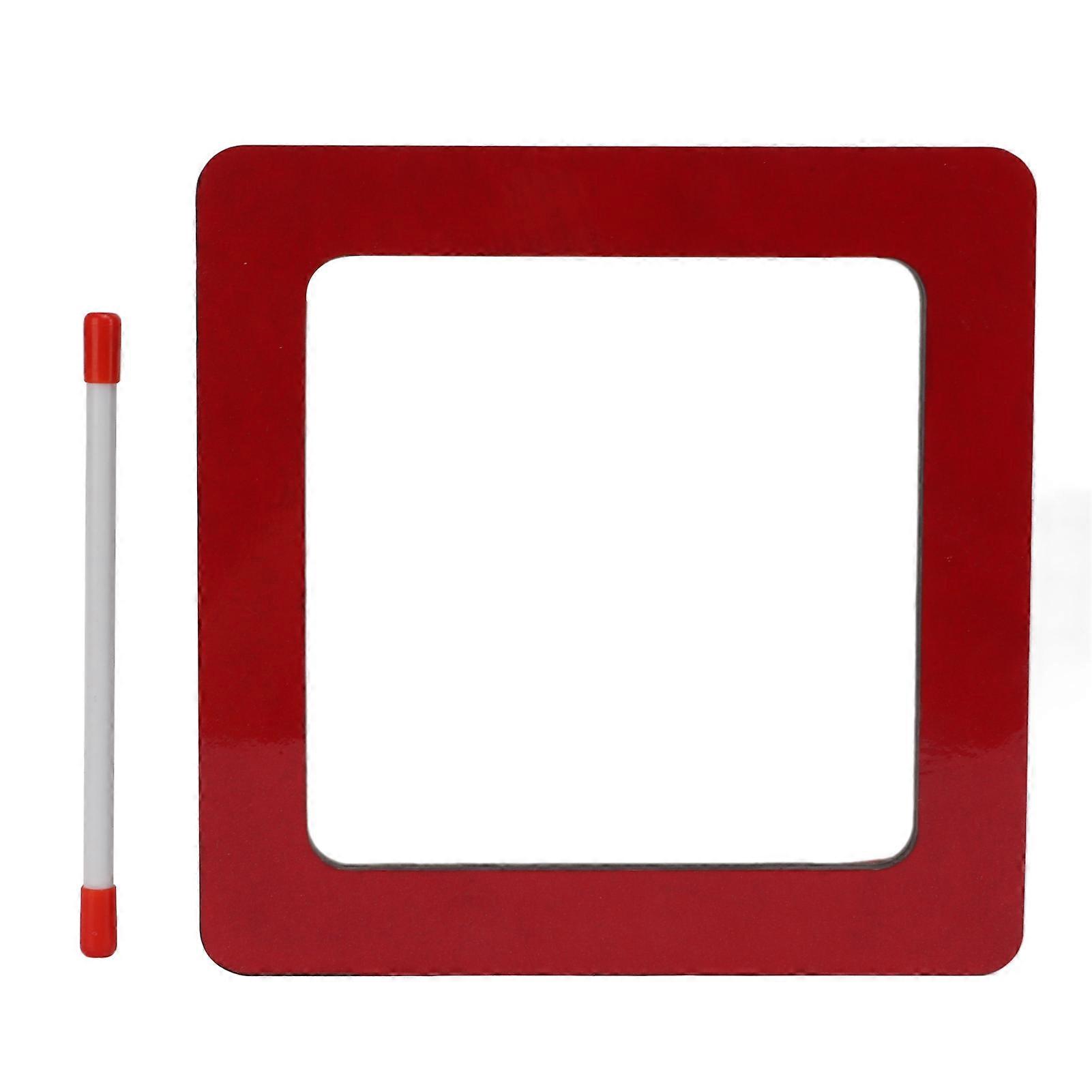Hand Drum Compressed Board Resin Skin Red Children Enlightenment Percussion InstrumentSpecial Shaped Drum (Square Drum)