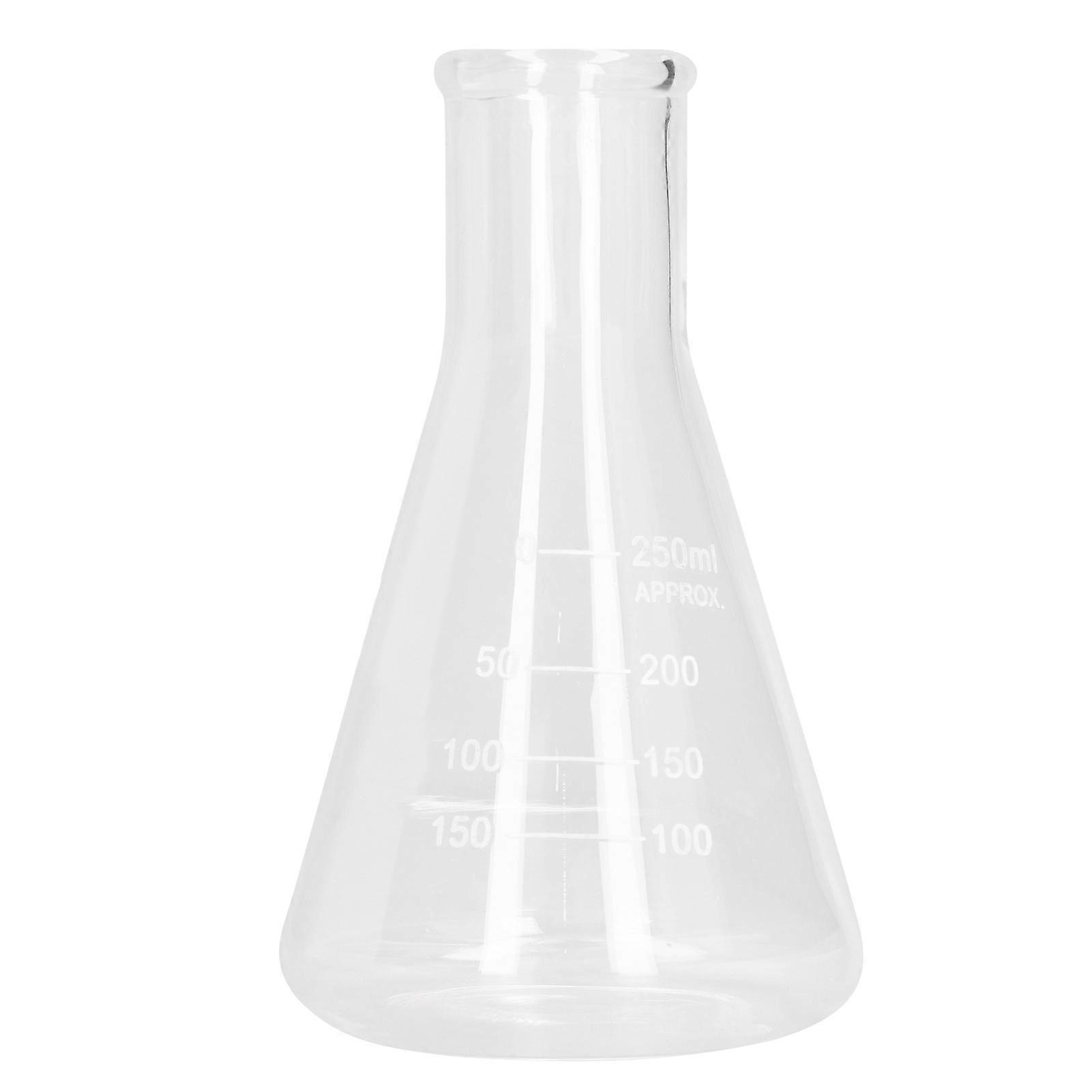 Erlenmeyer Flask στενό στόμα παχιά βοριοπυριτικό γυαλί για την εργαστηριακή χημεία 250ml