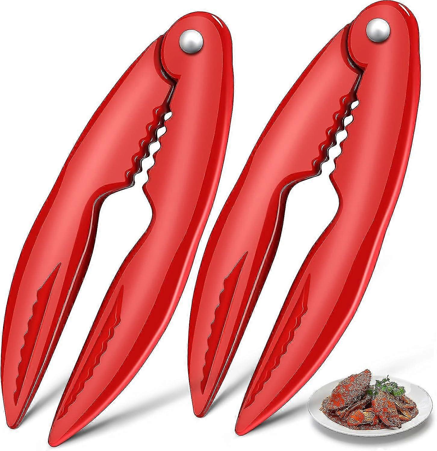 Red Crab Claw Tool Red Crab Cracker Crab Claw and Lobster Cracker Sheller Seafood Cracker Shellfish Tool 13.5 x 5 cm (2)