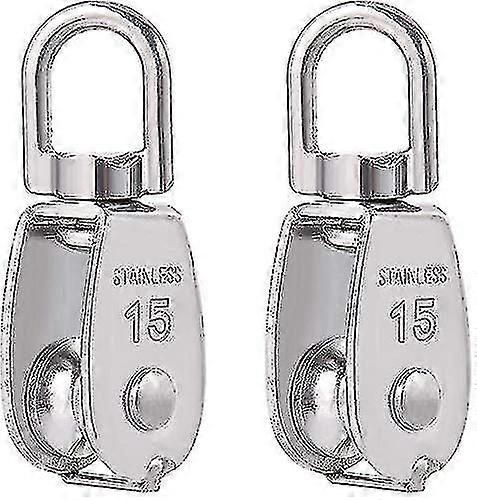 5pcs Single Pulley Block, Pulley Roller, Crane Swivel Hook Smooth Wire Rope Cable Loading