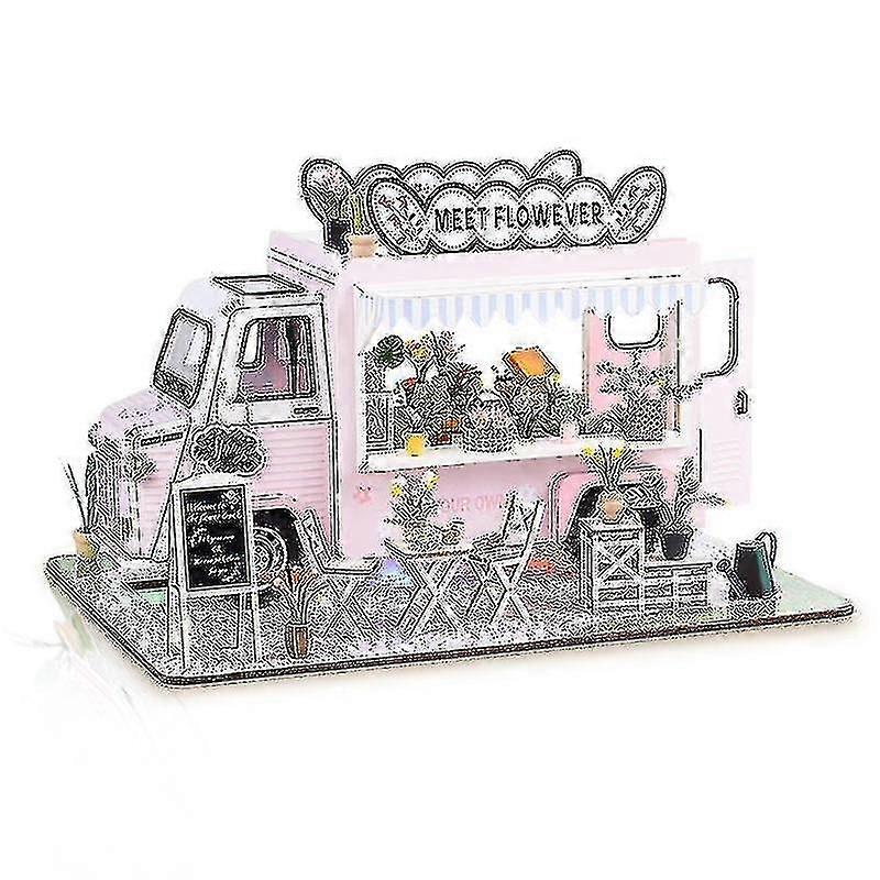 家具付きDIYミニチュアドールハウスキット、1:24スケールクリエイティブルームミニ木製ドールハウスアクセサー