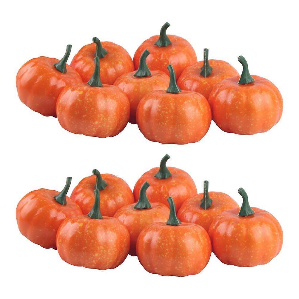 16Pcs Fall Pumpkin Models Tabletop Pumpkin Decor Halloween Photograph Prop