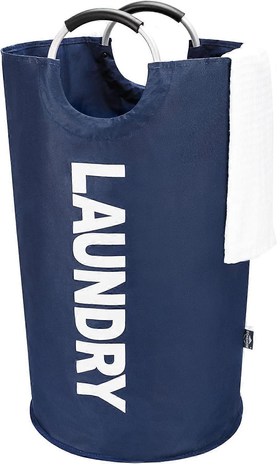 Amazon Brand - 115L Laundry Hamper, Laundry Bag, Large Capacity Laundry Bins, Collapsible Dirty Laundry Hamper-Dark Blue,Xl