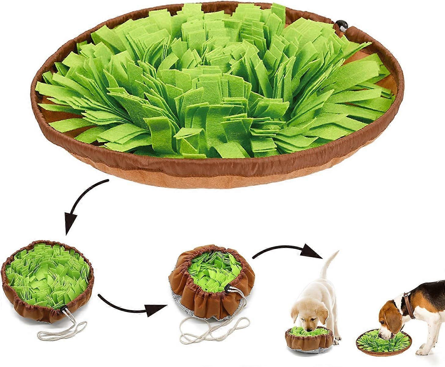 Snuffle Mat for Dogs Sniffing Feeding Mat Dog Snuffle Mat Slow Feeding Bowl Dog Anti-Slip Nose Work Spliced Training Mat Encourages Natural Foraging S