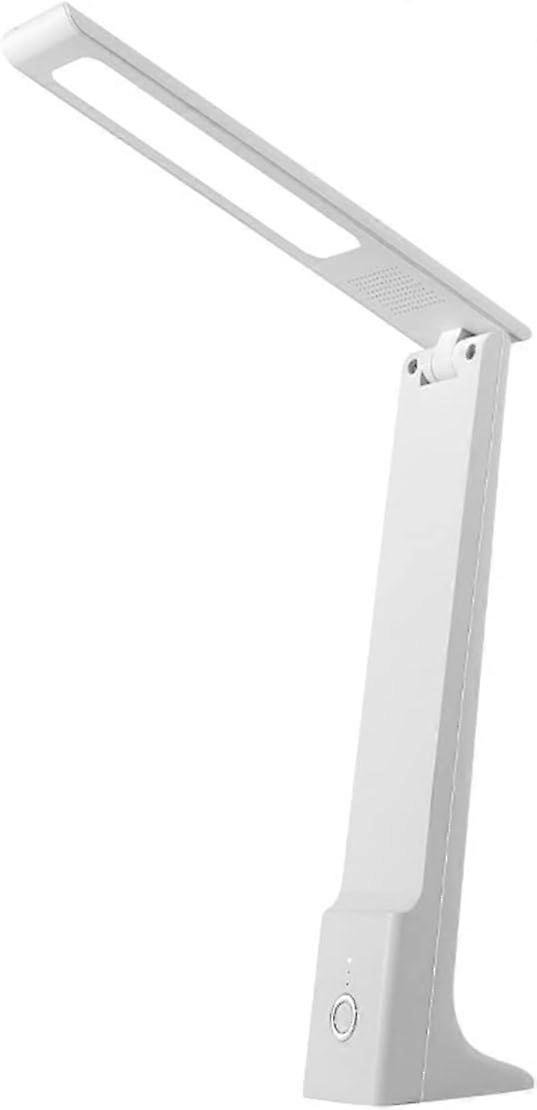 Dimmbare LED-Schreibtischlampe mit USB-Ladeanschluss - Tragbare Schreibtischlampe mit 3 Farben - Touch-Steuerung - Memory-Funktion - Weiß