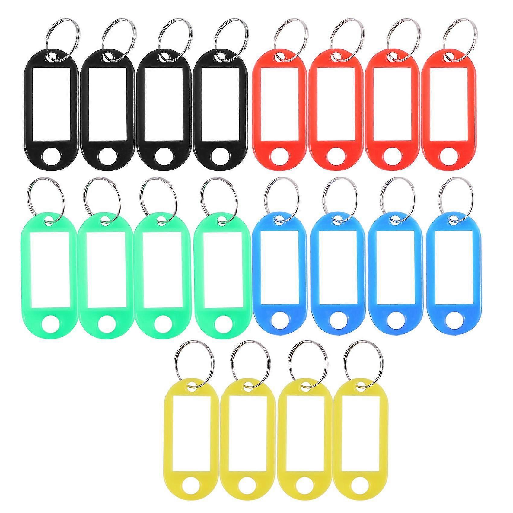 20 X Plastic Key Tag Identification Label