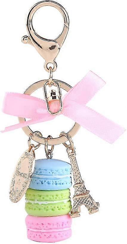 1pc Keychain Colorful Cute Alloy Macaron Eiffel Tower Keychain Keyring Accessories For Car