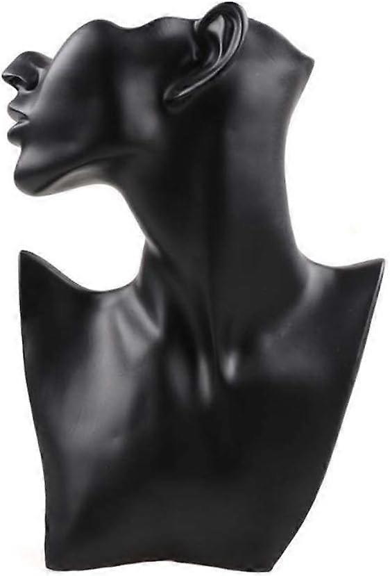 LINJOU Halskette & Ohrringe Display-Ständer Vitrine Anhänger Displays Halter Schmuck Figur Displayr (Schwarz)