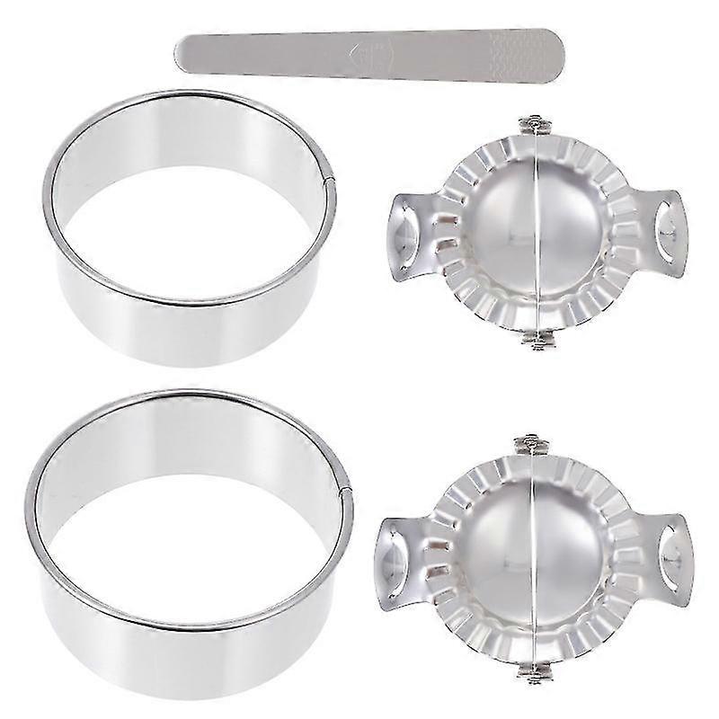 1 set dumpling tools dumpling skin cutter molds dumpling making tools (silver)
