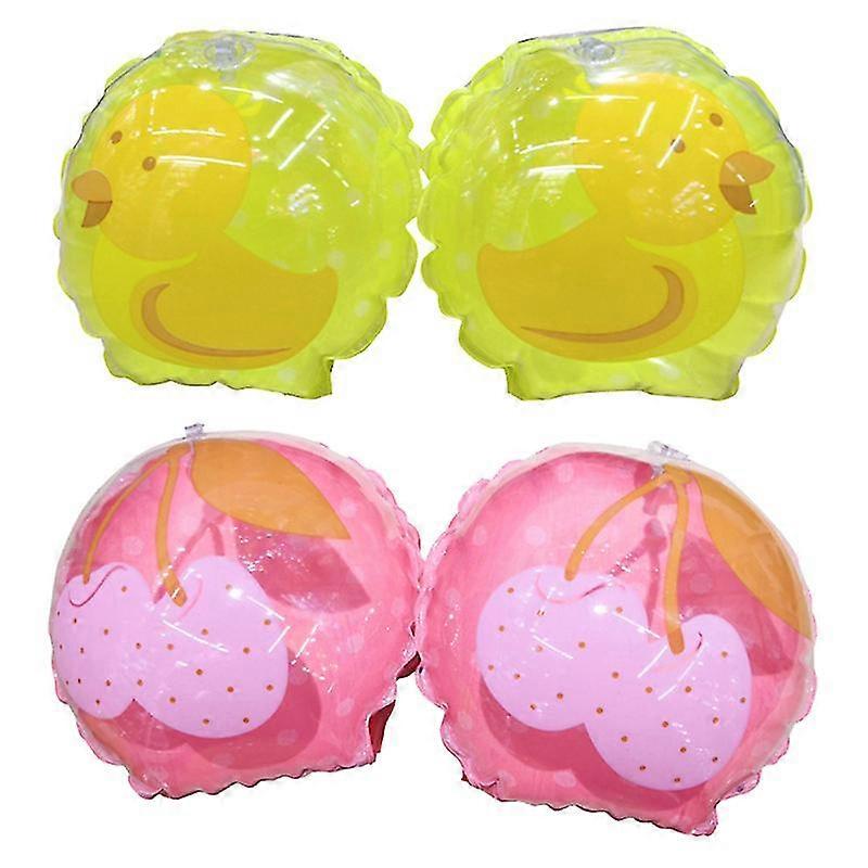 2 Pairs Inflatable Children Arm Swimming Rings Arm Floats Swimming Sleeves