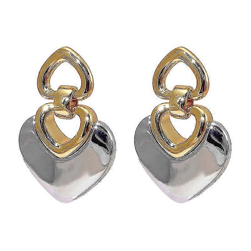 Pendientes elegantes en forma de corazón para mujer