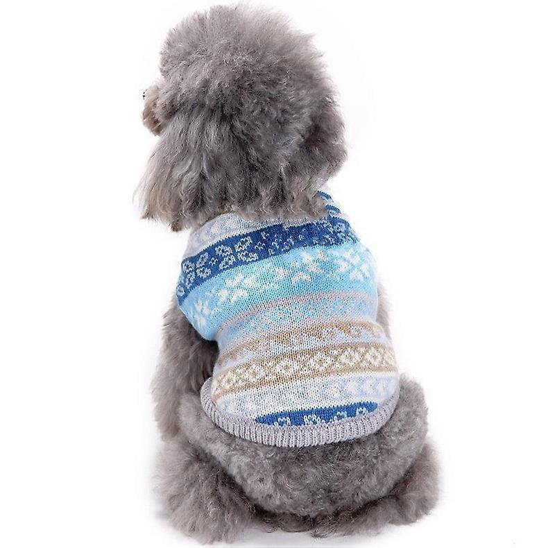 Pet Clothes Christmas Snowflake Sweater L
