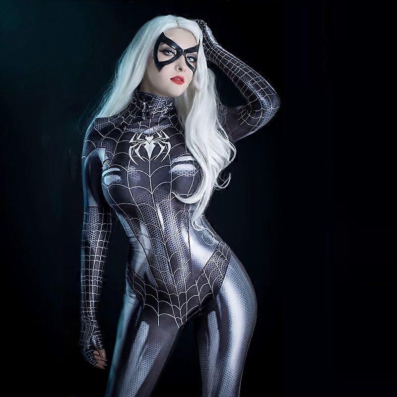 Women Cosplay Costume Spider-Man/Venom Role Play Suit One-Piece Jumpsuits for Halloween New