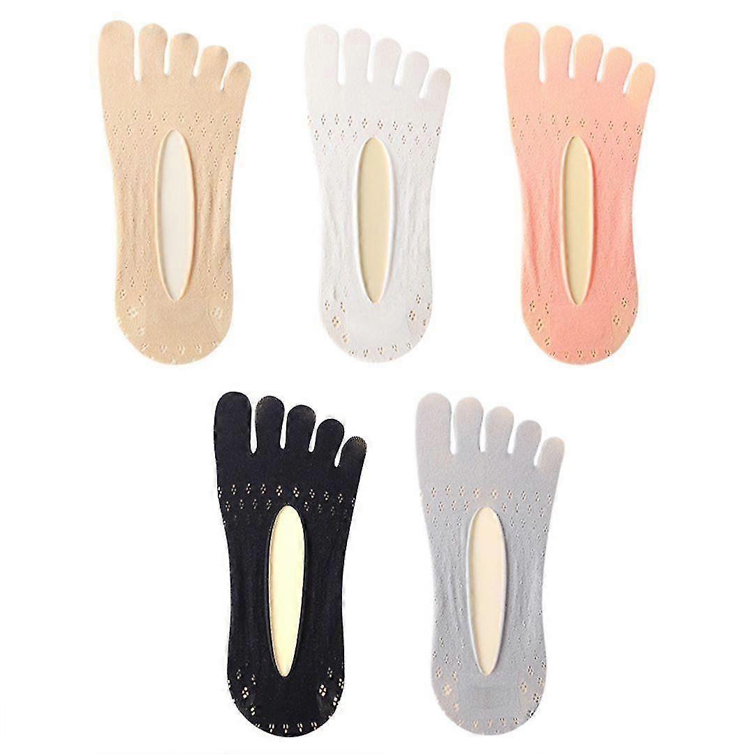5 쌍 정형 외과 발가락 압축 양말, 스타킹 여성 발가락 양말 울트라 로우 컷 라이너 선물