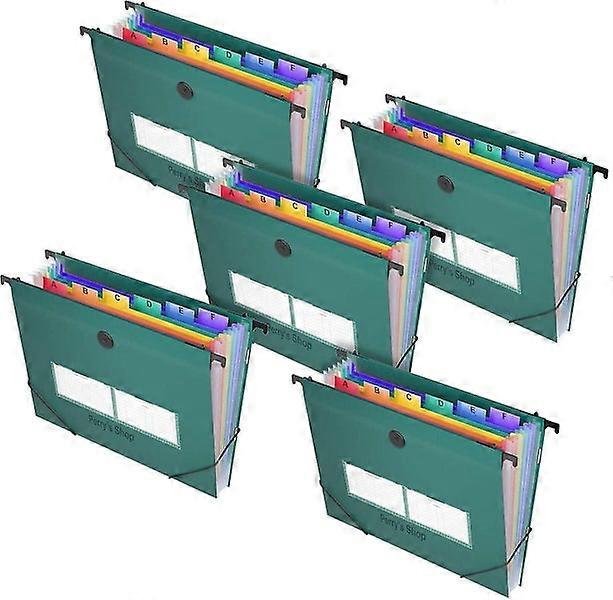 Accordion File Organizer, Letter Size, Green