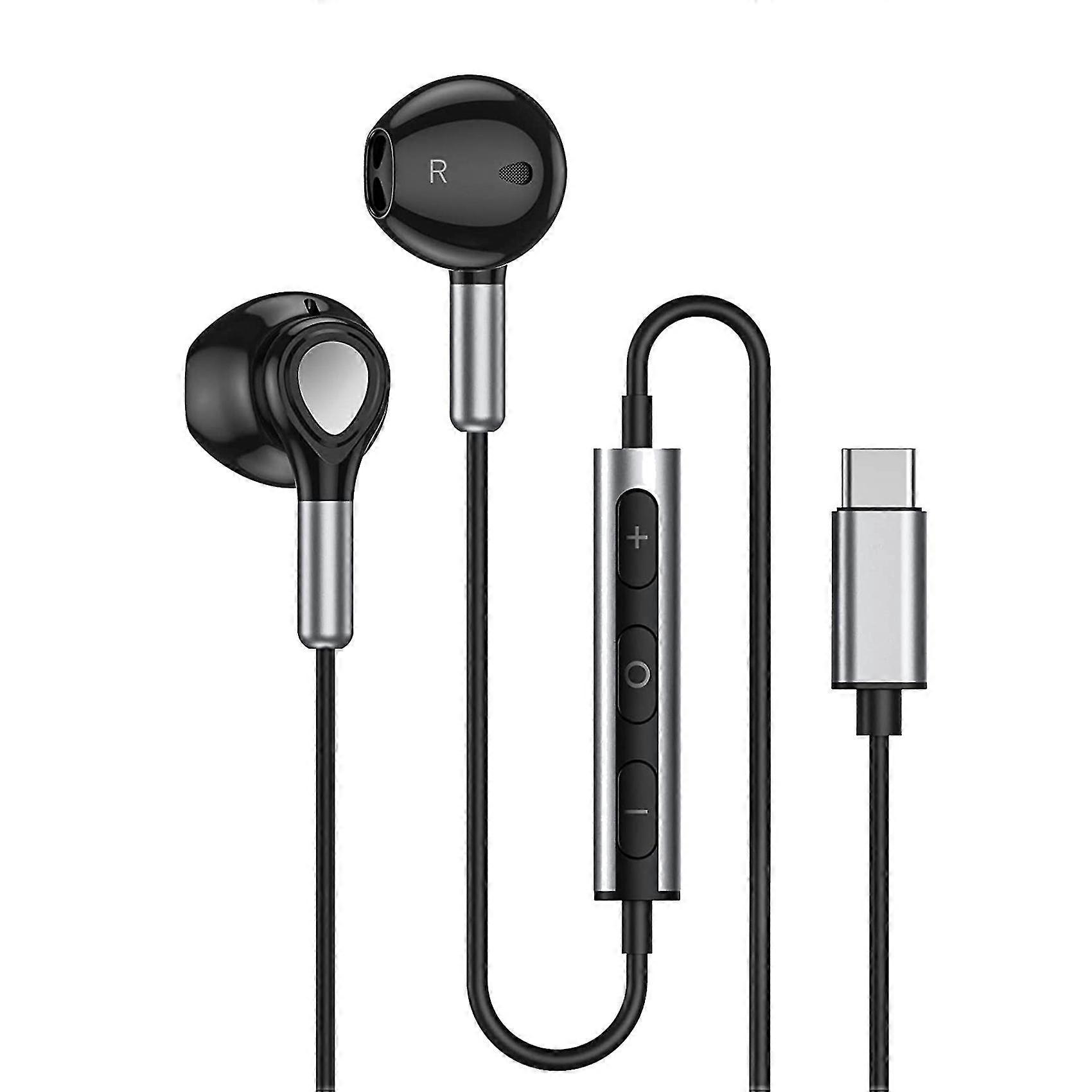 Usb C Headphones, In-ear Headset With Microphone And Volume Control ,type C Headphones For S22 S21